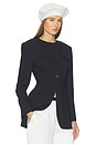 view 2 of 4 Wool Blend Suiting Jacket With Bows in Black & Ivory