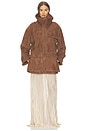 view 2 of 4 Suede Oversized Utility Jacket in Malt