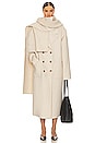 view 1 of 3 ABRIGO CON BUFANDA REMOVIBLE OVERSIZED in Ivory