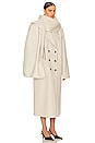 view 2 of 3 Oversized Coat With Detachable Scarf in Ivory