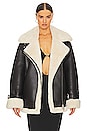 view 2 of 5 80s Oversized Faux Shearling Jacket in Black