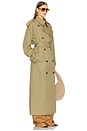 view 3 of 5 Classic Oversized Trench in Olive