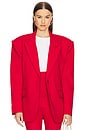 view 2 of 6 The Belted Blazer in Lipstick Red