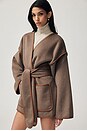 view 3 of 8 Wool Blend Blanket Coat in Coffee Melange