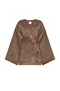 view 7 of 8 Wool Blend Blanket Coat in Coffee Melange