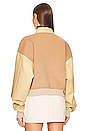 view 3 of 4 Faux Leather & Wool Blend Bomber in Tan