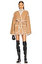 view 1 of 3 Wool Blend Embroidered Blanket Coat in Tan