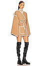 view 2 of 3 Wool Blend Embroidered Blanket Coat in Tan