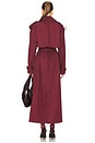 view 3 of 4 Classic Oversized Trench in Burgundy