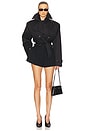 view 5 of 5 Oversized Cropped Trench in Black