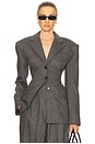view 1 of 4 The Tweed S Curve Blazer in Charcoal Melange