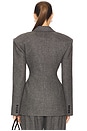 view 3 of 4 The Tweed S Curve Blazer in Charcoal Melange