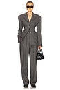 view 4 of 4 The Tweed S Curve Blazer in Charcoal Melange