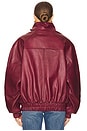 view 4 of 5 The Oversized Leather Bomber in Oxblood