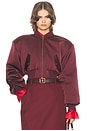view 1 of 4 The Satin Puff Bomber in Mulberry