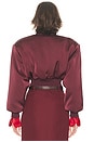 view 3 of 4 The Satin Puff Bomber in Mulberry