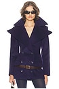 view 1 of 5 The Dramatic Collar Peacoat in Navy