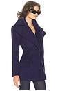 view 3 of 5 The Dramatic Collar Peacoat in Navy