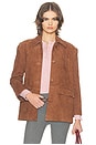 view 1 of 6 The Schoolhouse Jacket in Suede in Chestnut