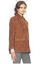 view 3 of 6 The Schoolhouse Jacket in Suede in Chestnut