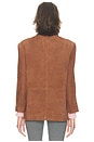 view 4 of 6 The Schoolhouse Jacket in Suede in Chestnut
