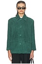 view 2 of 5 The Schoolhouse Jacket in Suede in Spruce