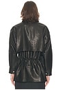 view 4 of 5 The Peplum Leather Moto Jacket in Black