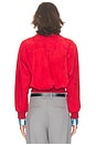 view 3 of 4 The Suede Zip Bomber in Rouge