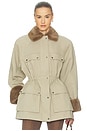 view 1 of 4 The Balmoral Jacket With Faux Fur Trim in Khaki