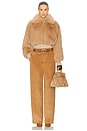 view 4 of 4 FAUX FOX BOMBER JACKET ジャケット in Bisque