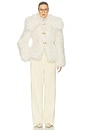 view 4 of 4 BLOUSON DRAMATIC COLLAR FAUX SHEARLING in Ivory