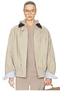 view 1 of 4 The Shirred Bomber Jacket With Corduroy Collar in Sandstone