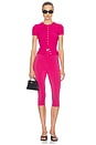 view 5 of 6 Beckette Knit Capri in Shocking Pink