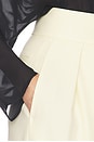 view 6 of 6 PANTALON HIGH WAIST PLEATED SUIT TROUSER IN WOOL in Butter Yellow