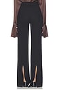 view 6 of 7 Wool Blend Double Loop Trousers in Black