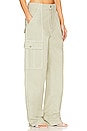 view 2 of 5 Wide Cargo Workwear Pants in Sage