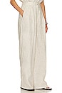 view 2 of 4 Linen Pleated Front Pant in Natural Linen