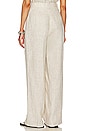 view 3 of 4 Linen Pleated Front Pant in Natural Linen