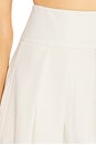 view 7 of 7 High Waist Pleated Suit Trouser in Wool in Cream