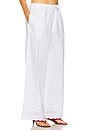 view 2 of 6 The Summer Pant With Vintage Swiss Embroidery in White