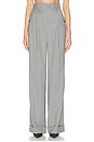 view 2 of 7 The Paperbag Trouser in Grey Melange