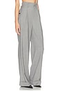 view 3 of 7 The Paperbag Trouser in Grey Melange