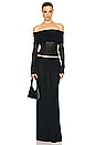 view 4 of 4 Sheer Knit Layered Maxi Skirt in Black