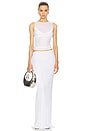 view 4 of 4 Sheer Knit Layered Maxi Skirt in White