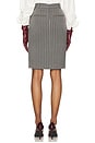 view 4 of 6 Pinstripe Pencil Skirt in Grey & White Stripe