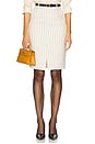 view 2 of 7 Pinstripe Pencil Skirt in Ivory & Brown Stripe