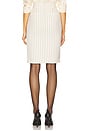 view 5 of 7 Pinstripe Pencil Skirt in Ivory & Brown Stripe