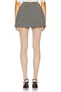 view 4 of 6 Pinstripe Structured Mini Skirt in Grey & White Stripe