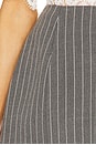 view 6 of 6 Pinstripe Structured Mini Skirt in Grey & White Stripe