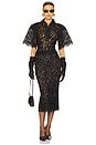 view 5 of 6 The Lace Midi Skirt in Black